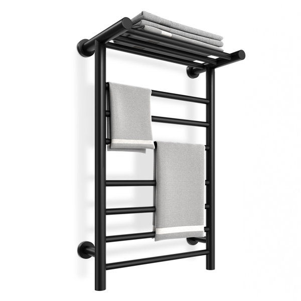 Paraheeter Wall Mount Electric Towel Warmer Heated Towel Rack With Top